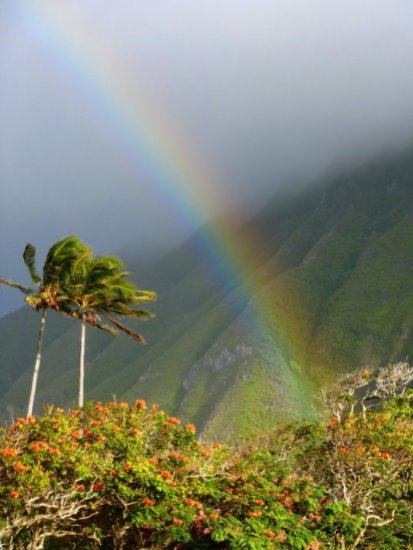 Rainbow over the settlement. Photo Credit: J. Sommer